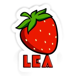 Erdbeeren Aufkleber mit dem Namen Lea