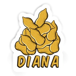 Erdnüsse Aufkleber mit dem Namen Diana