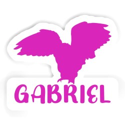 Eulen Aufkleber mit dem Namen Gabriel