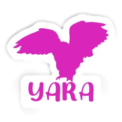 Eulen Aufkleber mit dem Namen Yara