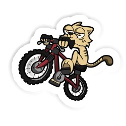 Fahrradkatze Sticker mit dem Namen Enzo