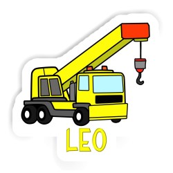 Autokräne Aufkleber mit dem Namen Leo