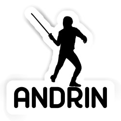 Fechter Aufkleber mit dem Namen Andrin