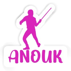 Fechter Aufkleber mit dem Namen Anouk