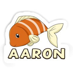 Fische Aufkleber mit dem Namen Aaron