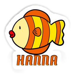 Fische Aufkleber mit dem Namen Hanna