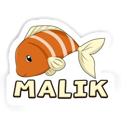 Fische Aufkleber mit dem Namen Malik