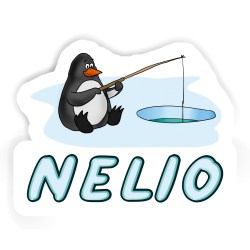 Fischerpinguine Aufkleber mit dem Namen Nelio