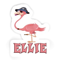 Flamingos Aufkleber mit dem Namen Ellie