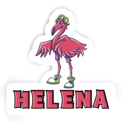 Flamingos Aufkleber mit dem Namen Helena