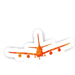 Flugzeug Sticker mit dem Namen Fiona