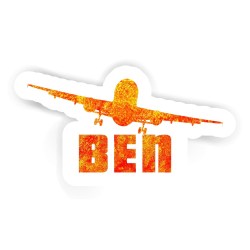 Flugzeuge Aufkleber mit dem Namen Ben