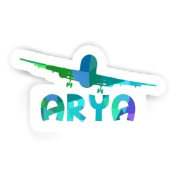 Flugzeuge Aufkleber mit dem Namen Arya