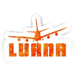 Flugzeuge Aufkleber mit dem Namen Luana