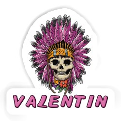 Frauen Totenköpfe Aufkleber mit dem Namen Valentin