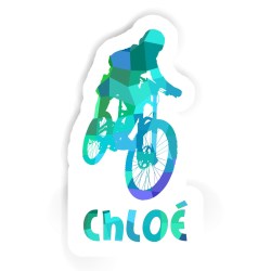 Freeride Biker Aufkleber mit dem Namen Chloé