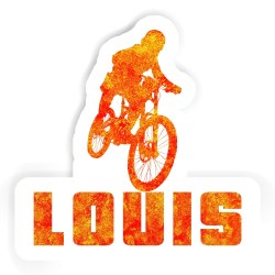 Freeride Biker Aufkleber mit dem Namen Louis