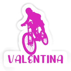 Freeride Biker Aufkleber mit dem Namen Valentina