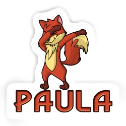Füchse Aufkleber mit dem Namen Paula