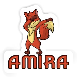 Füchse Aufkleber mit dem Namen Amira