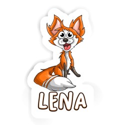 Füchse Aufkleber mit dem Namen Lena