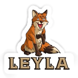 Füchse Aufkleber mit dem Namen Leyla