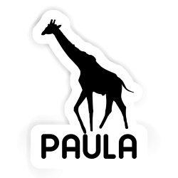 Giraffen Aufkleber mit dem Namen Paula