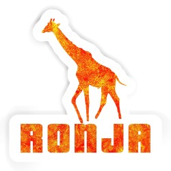 Giraffen Aufkleber mit dem Namen Ronja