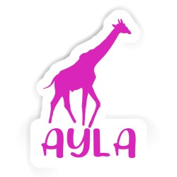 Giraffen Aufkleber mit dem Namen Ayla