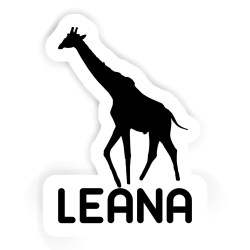 Giraffen Aufkleber mit dem Namen Leana