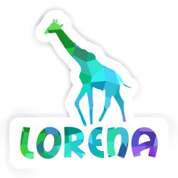 Giraffen Aufkleber mit dem Namen Lorena