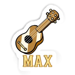 Gitarren Aufkleber mit dem Namen Max