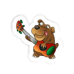 Gitarrenhund Sticker mit dem Namen Enzo