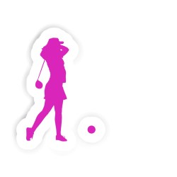 Golferin Sticker mit dem Namen Nael