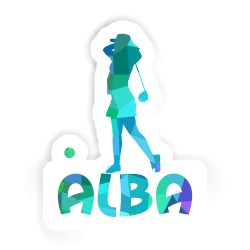 Golferinnen Aufkleber mit dem Namen Alba