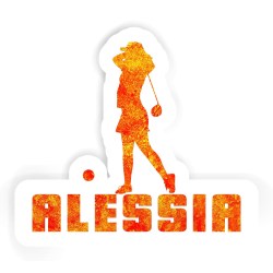 Golferinnen Aufkleber mit dem Namen Alessia