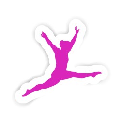 Gymnastin Sticker mit dem Namen Leyla