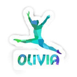 Gymnastinnen Aufkleber mit dem Namen Olivia