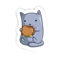 Hamburger-Katze Sticker mit dem Namen Elio