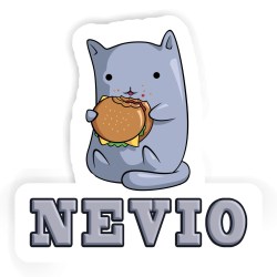 Hamburger-Katzen Aufkleber mit dem Namen Nevio