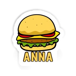 Hamburger Aufkleber mit dem Namen Anna
