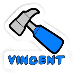 Hammer Aufkleber mit dem Namen Vincent