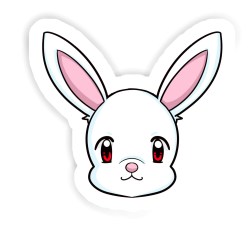 Hase Sticker mit dem Namen Leon