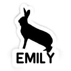 Hasen Aufkleber mit dem Namen Emily