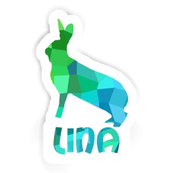 Hasen Aufkleber mit dem Namen Lina