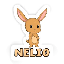 Hasen Aufkleber mit dem Namen Nelio
