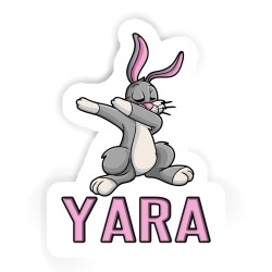 Hasen Aufkleber mit dem Namen Yara