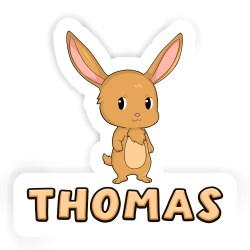 Hasen Aufkleber mit dem Namen Thomas