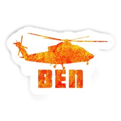 Helikopter Aufkleber mit dem Namen Ben