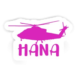 Helikopter Aufkleber mit dem Namen Hana